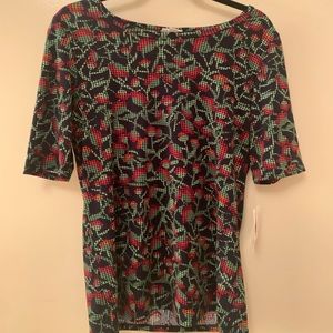NWOT Rose Printed Shirt